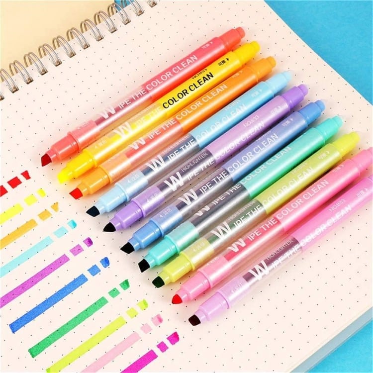 Erasable highlighters