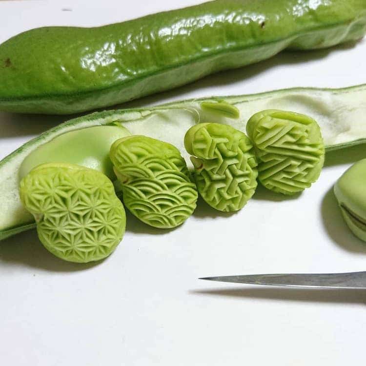 Sculpture de légumes par l'artiste culinaire Gaku