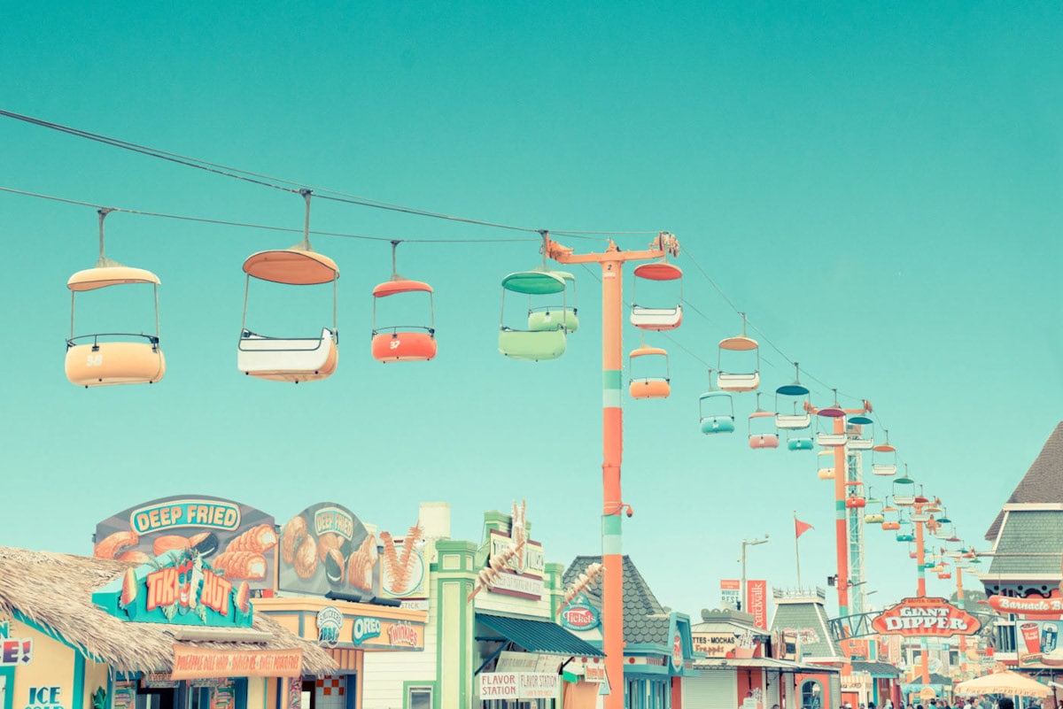 Sky Glider above Santa Cruz Boardwalk