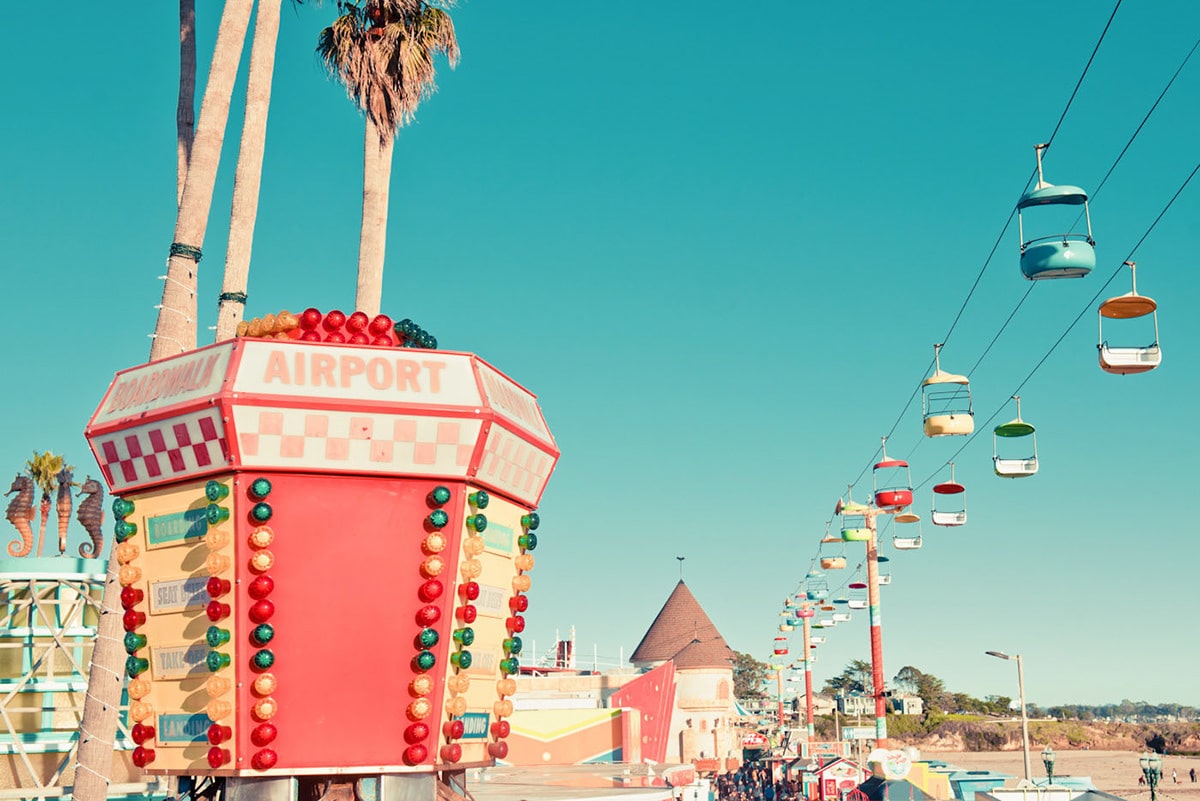 Sky Glider above Santa Cruz Boardwalk