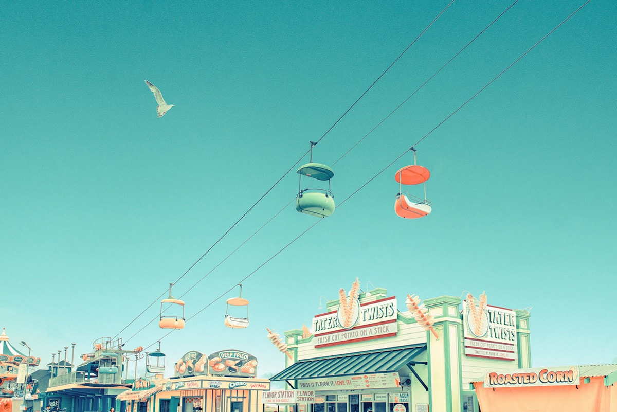 Sky Glider above Santa Cruz Boardwalk