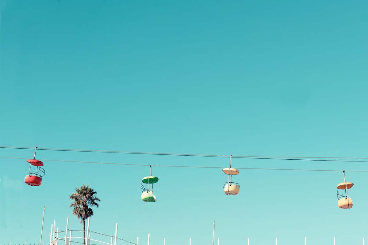 Sky Glider above Santa Cruz Boardwalk