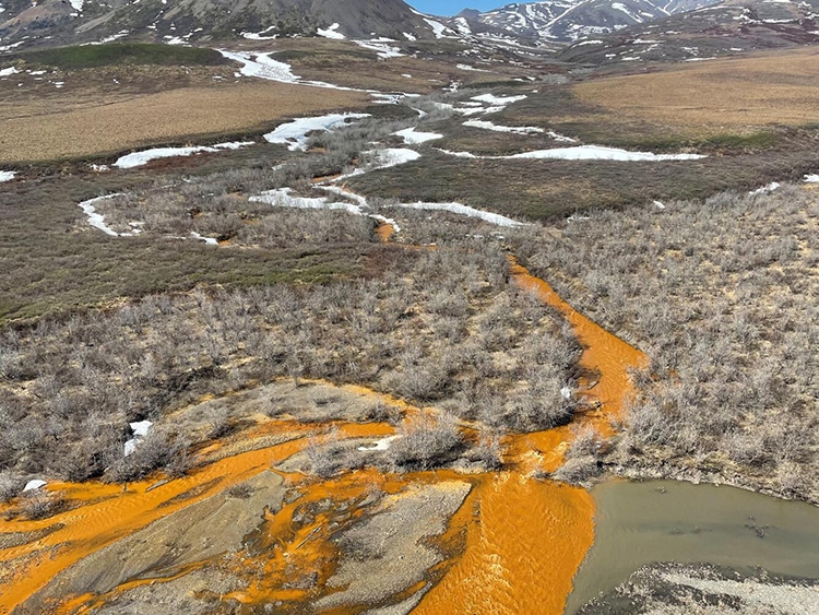 Permafrost Melting, Rivers Turn Orange