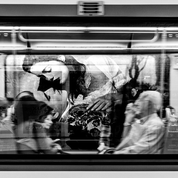 Black and White Subway Photos by Sébastien Durand