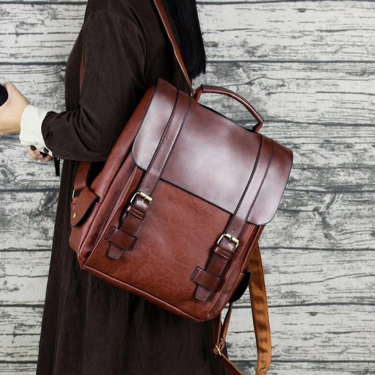 Vegan Leather Laptop Backpack