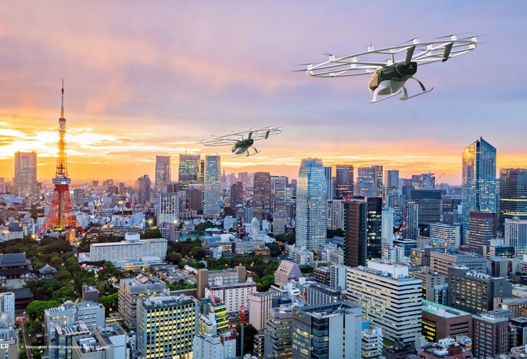 Volocopter Flying Taxi Paris Olympic Games Vertiport Volocity