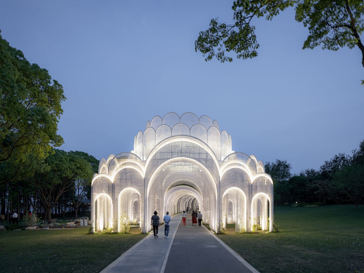 Emerald Screen Pergola by Wutopia Lab in Wuxi, China